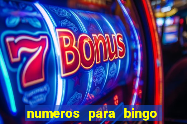 numeros para bingo de 1 a 90